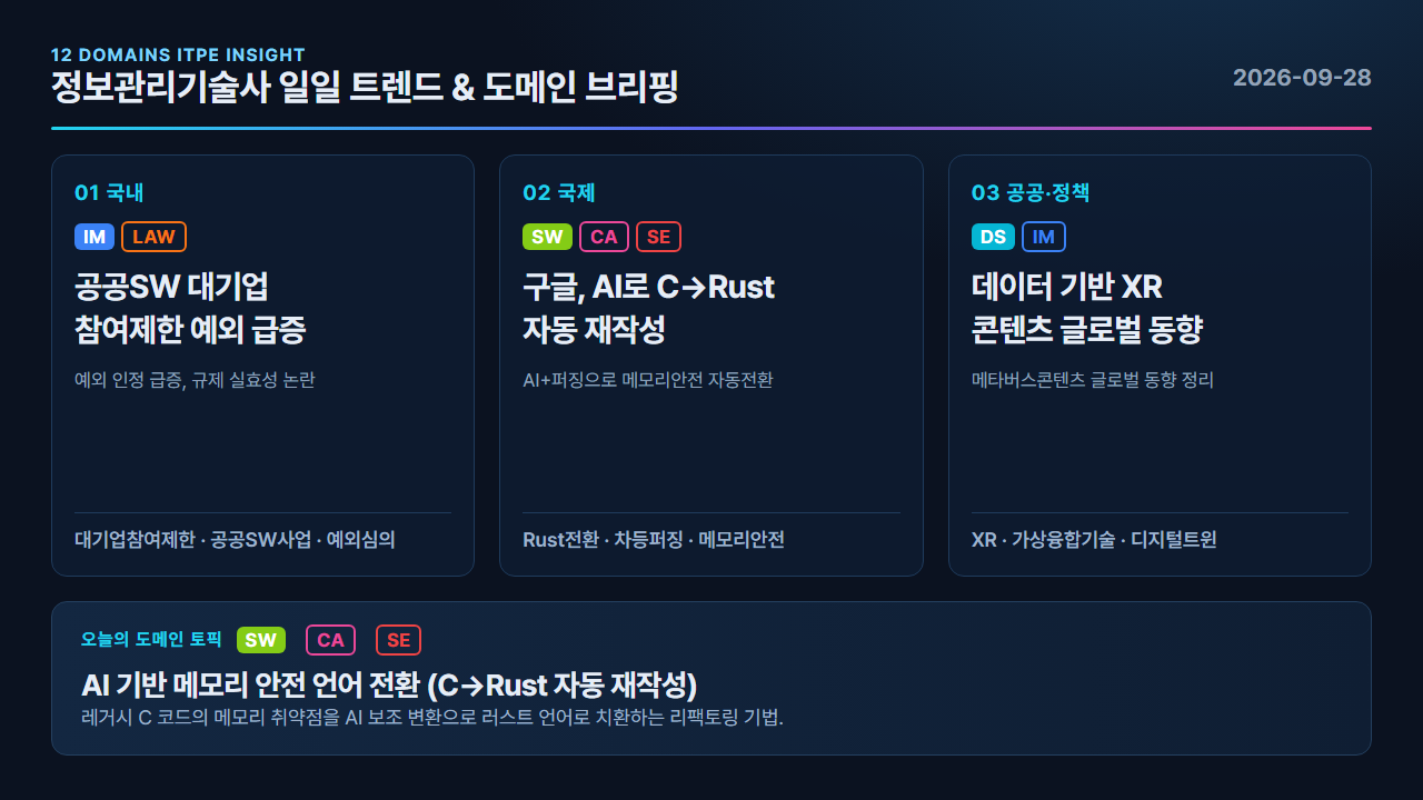 AI 기반 메모리 안전 언어 전환 (C→Rust 자동 재작성) 카드뉴스